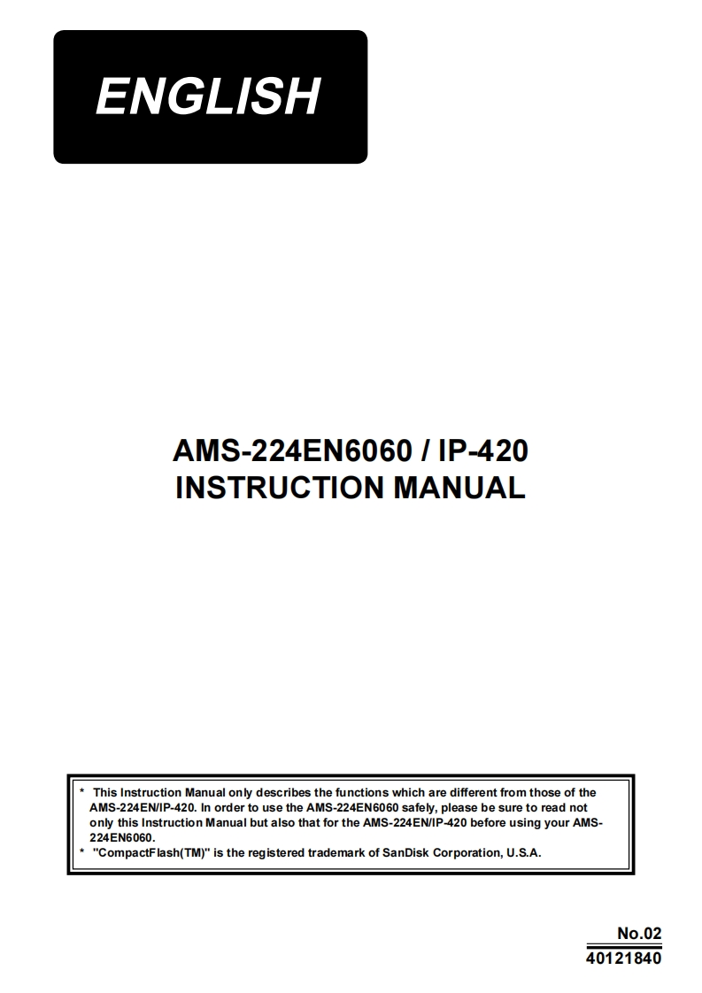 AMS-224EN-6060-用户操作使用说明书手册