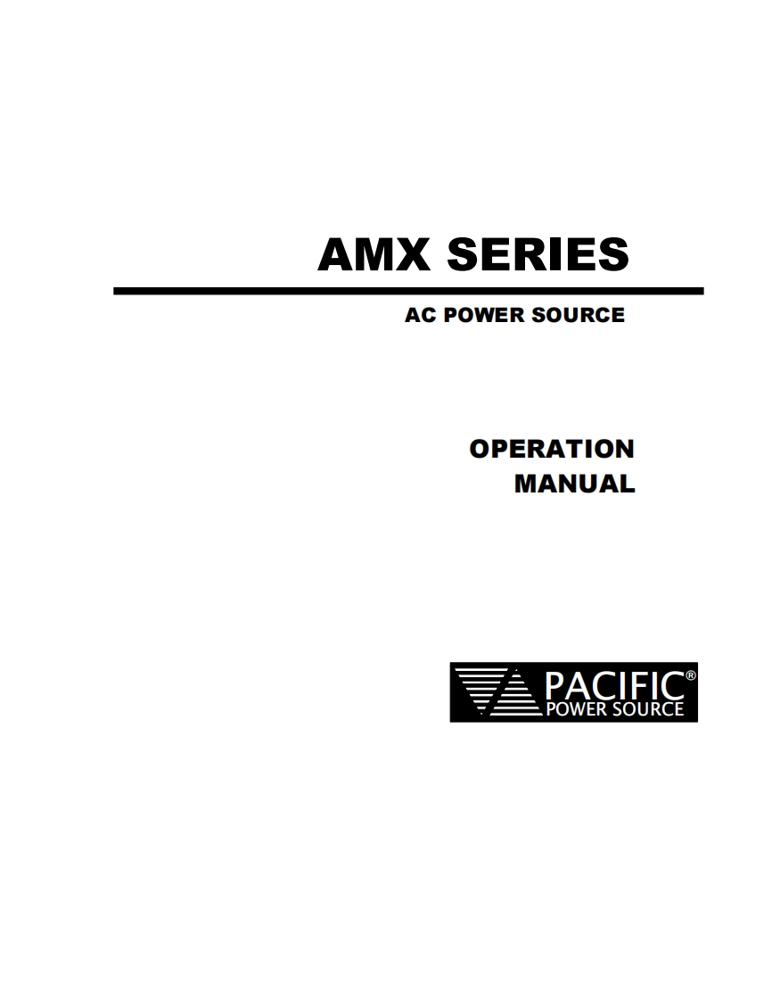 AMX_Series_操作说明书手册