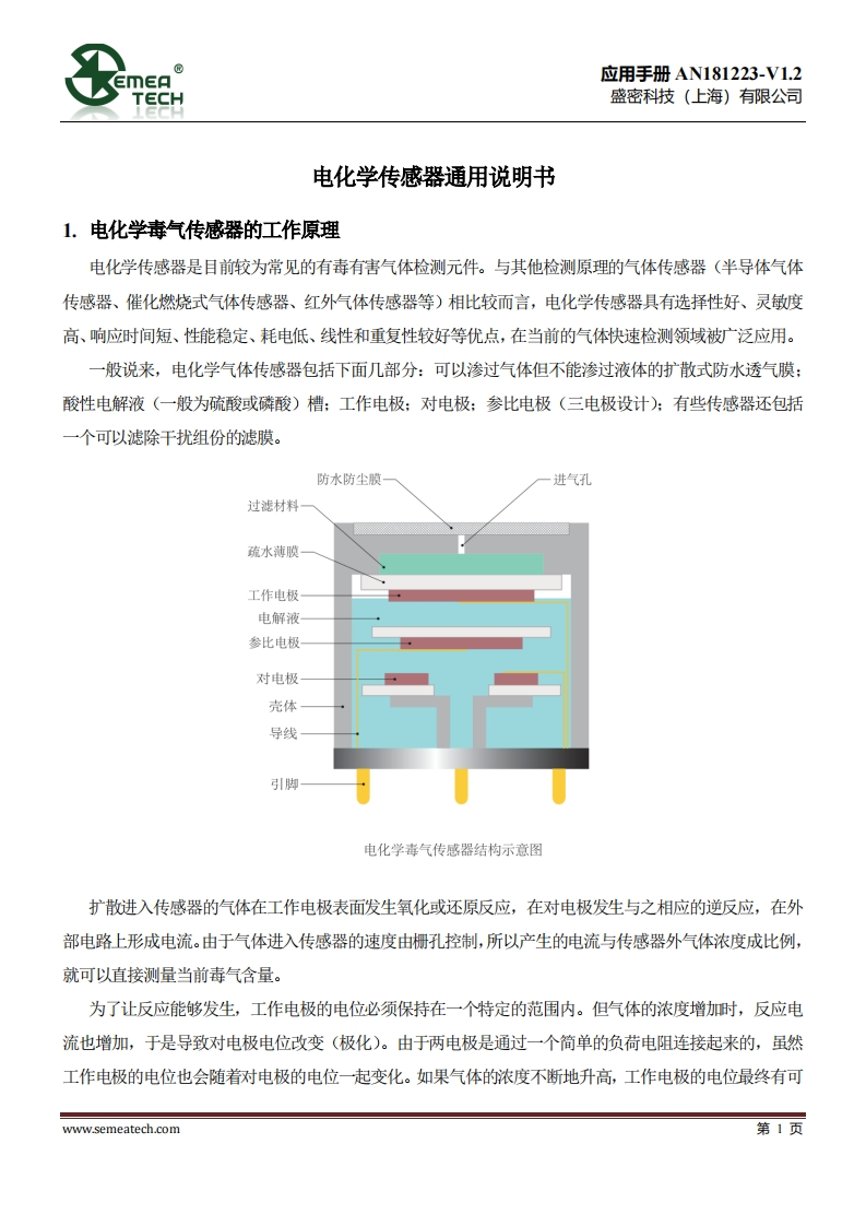 AN181223-电化学传感器通用说明书V1.2