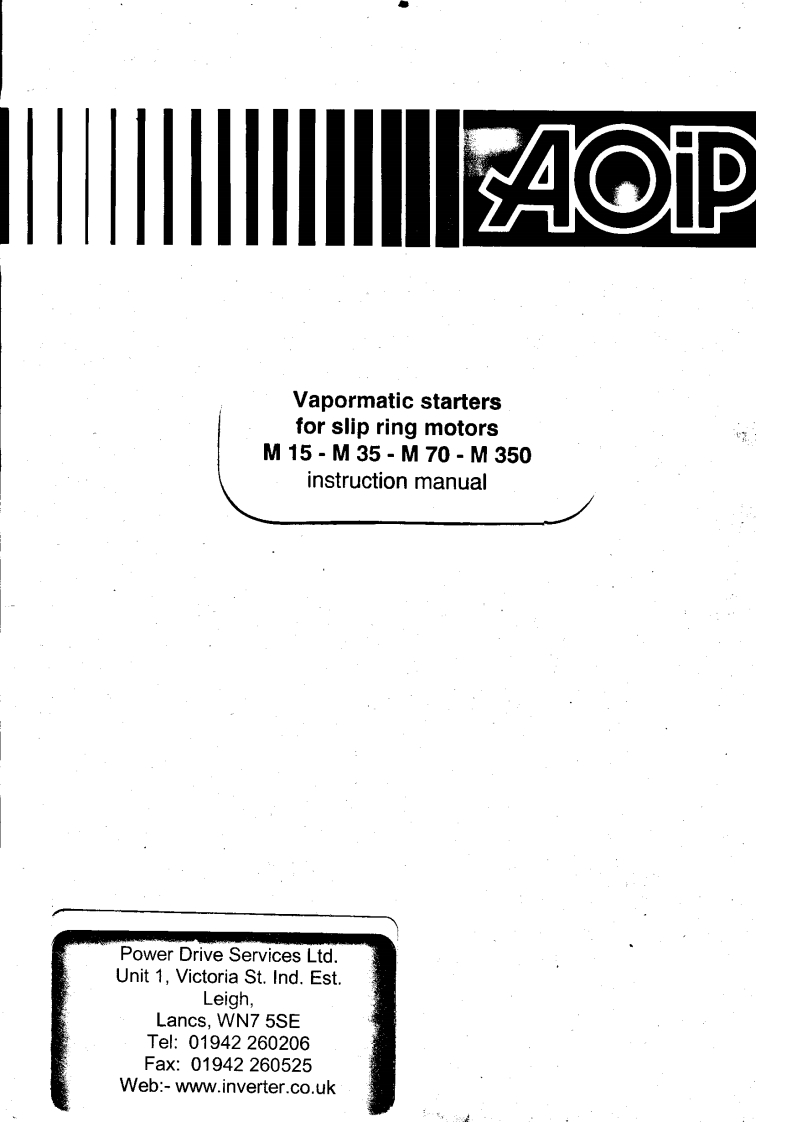 AOIP-Vapormatic-M-操作说明书手册