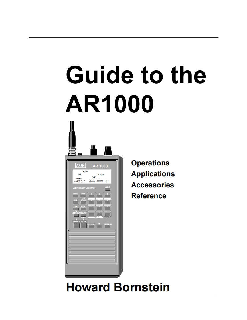 AOR_AR1000_Guide操作说明书手册