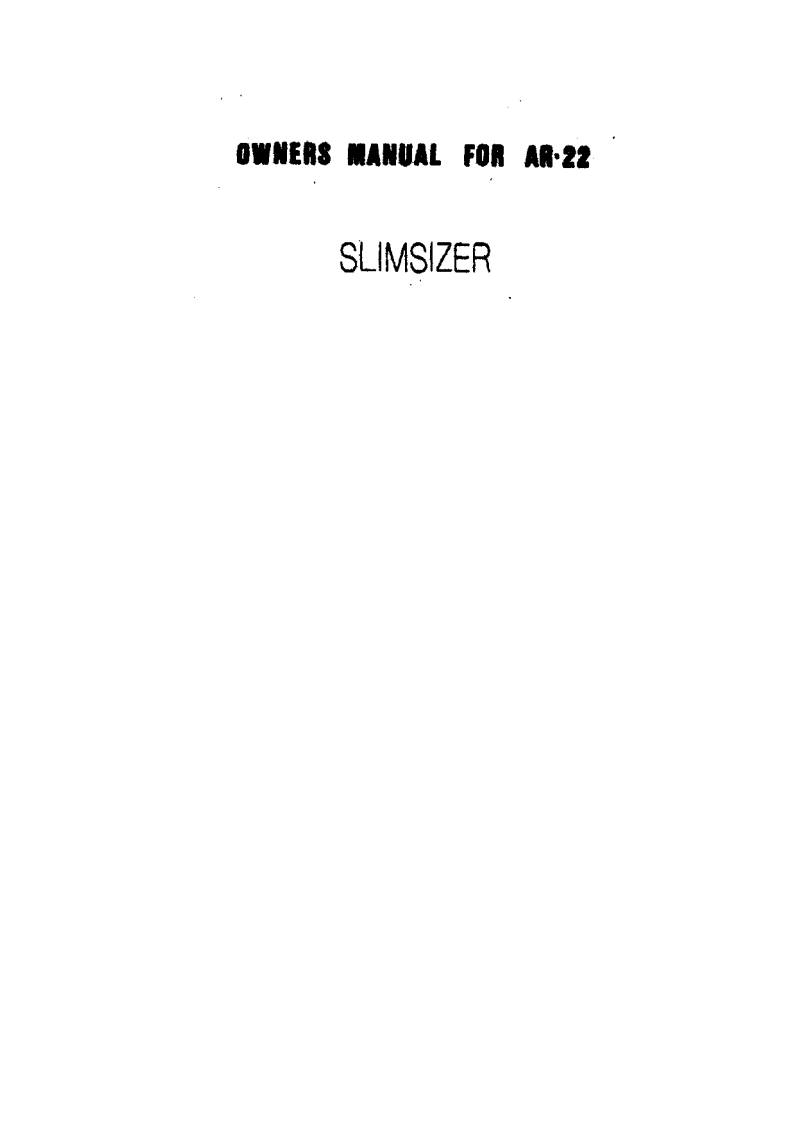 AOR_AR22_Manual操作说明书手册