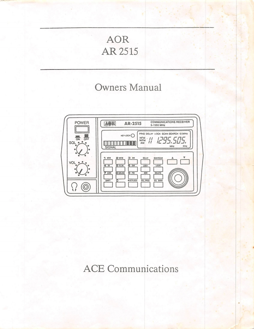 AOR_AR2515_Manual操作说明书手册