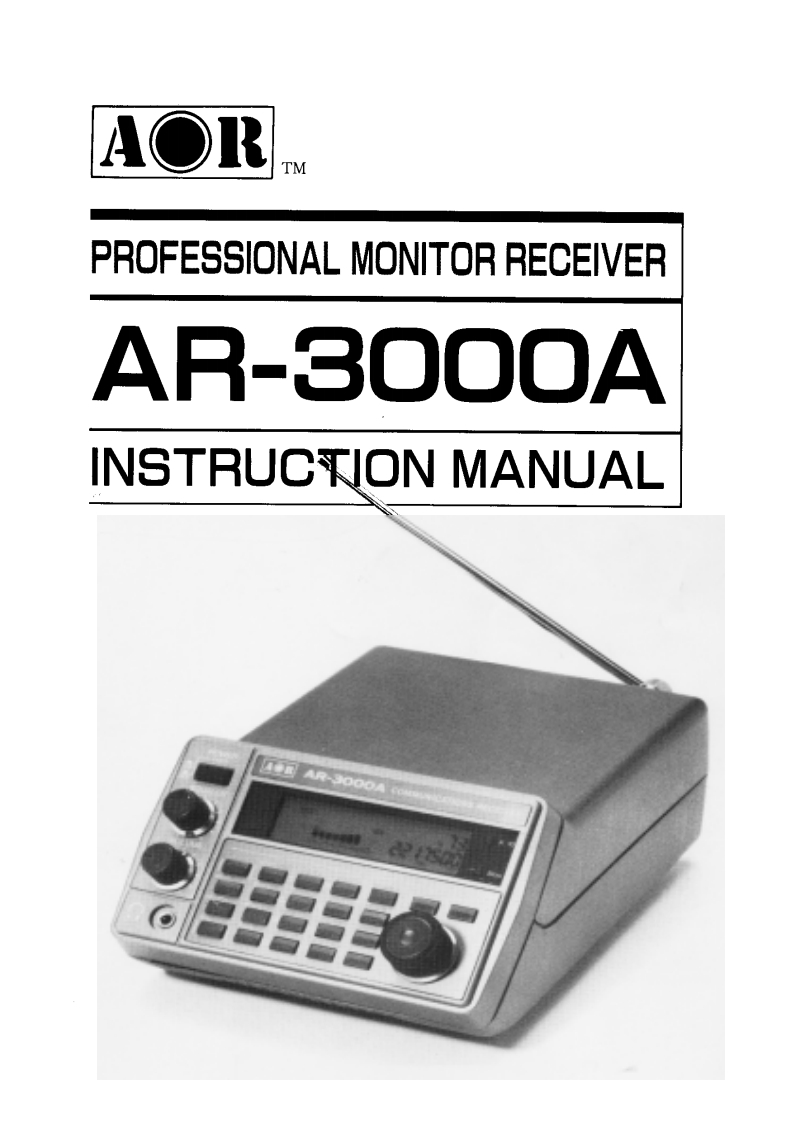 AOR_AR3000A_Manual操作说明书手册