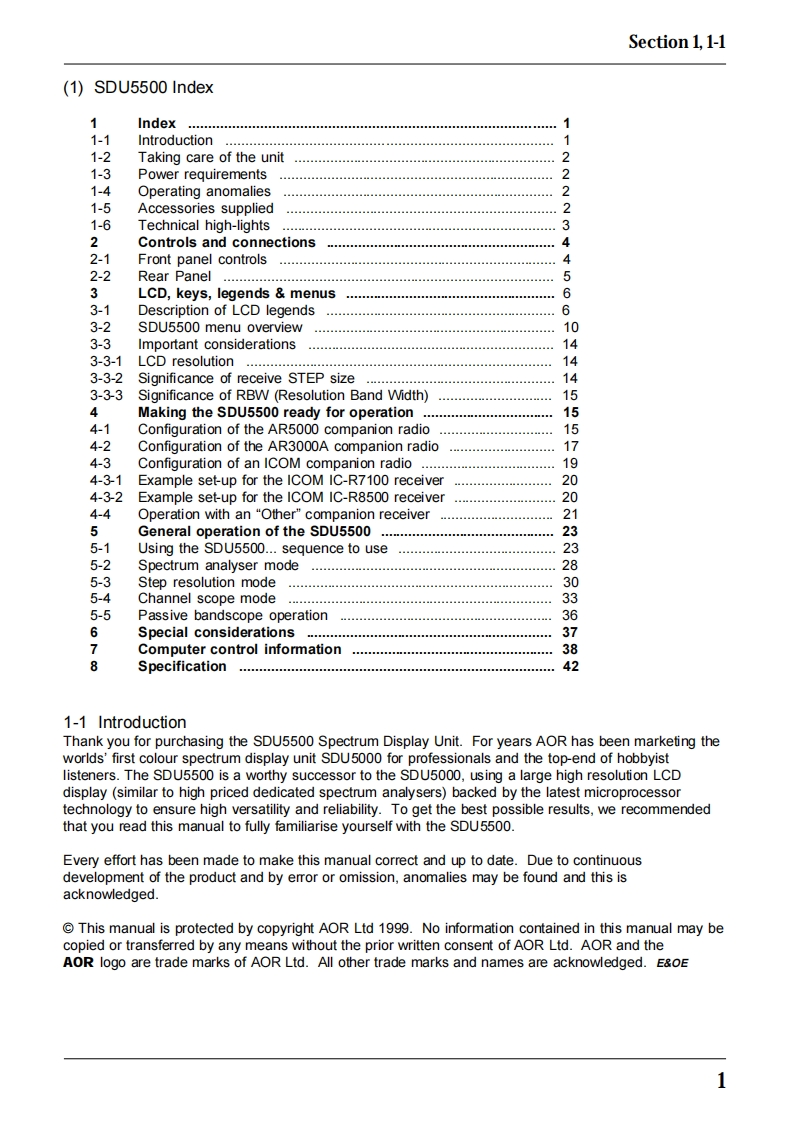 AOR_SDU5500-(Manual操作说明书手册)
