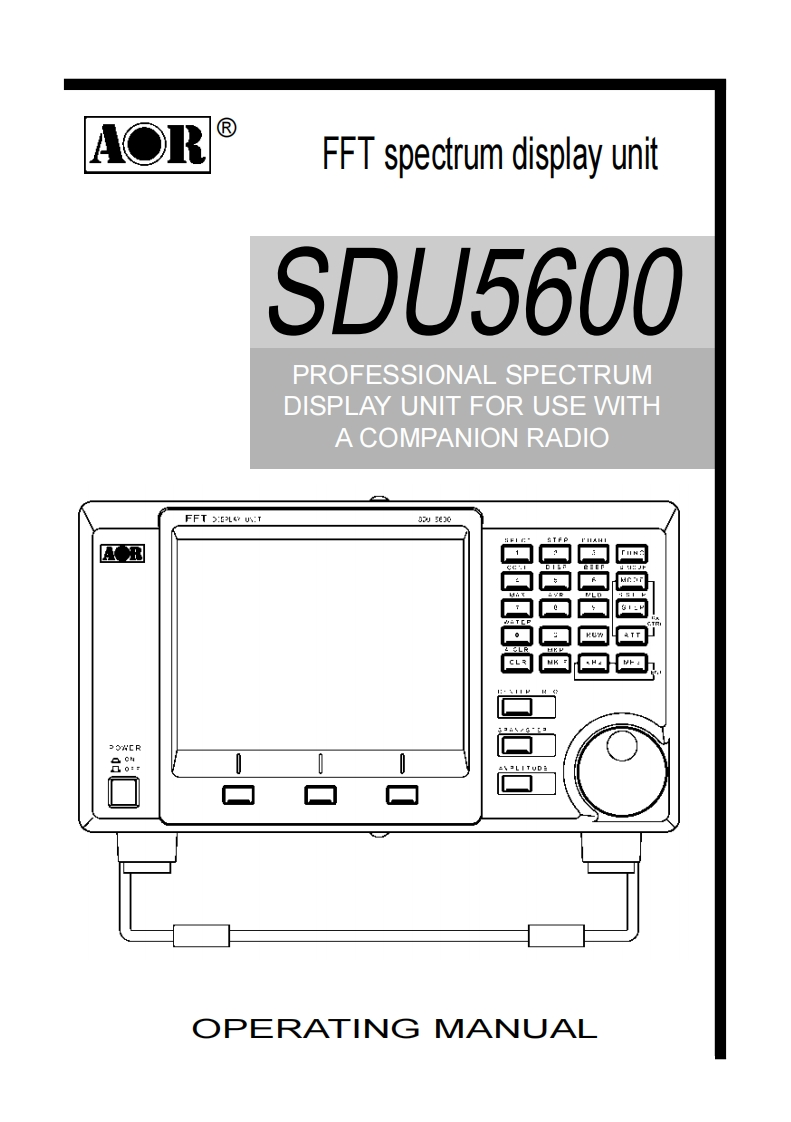 AOR_SDU5600-(Manual操作说明书手册)