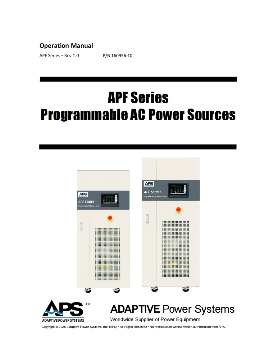 APF_Series_Power_Source_操作说明书手册-PN160956-10_v1.0