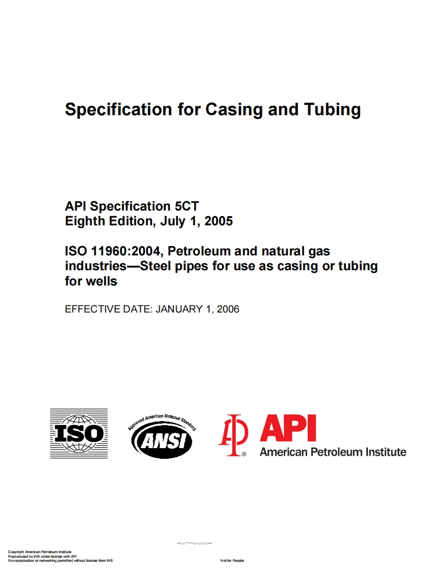 API-5CT-Specification-for-Casing-and-Tubing现行标准技术规范