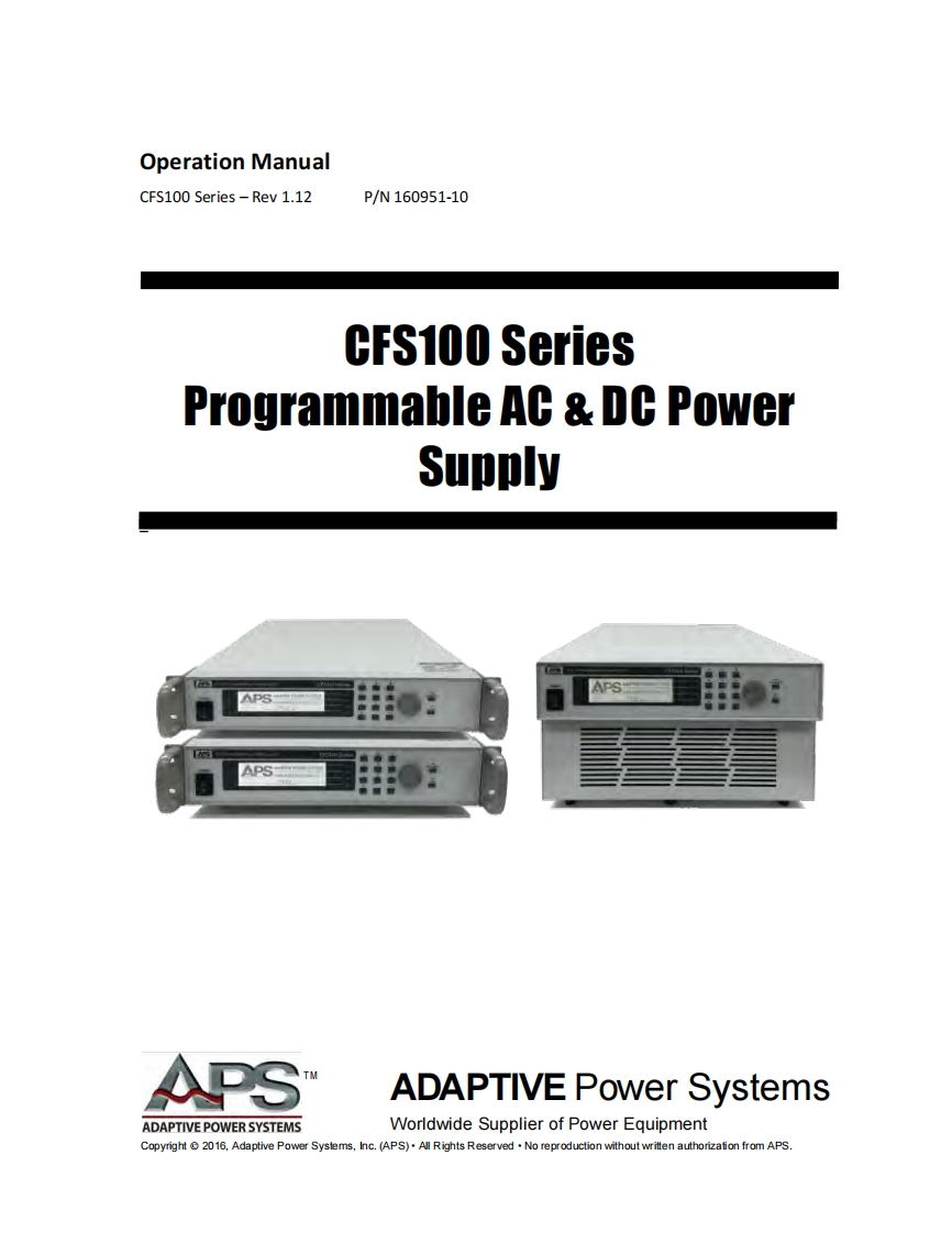 APS_CFS100_Series_Power_Source_操作说明书手册-PN160951-10