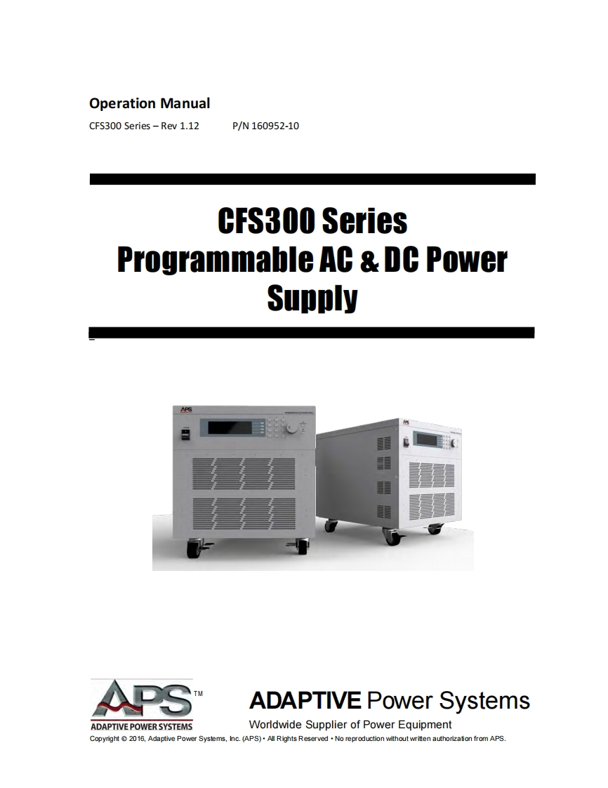 APS_CFS300_Series_Power_Source_操作说明书手册-PN160952-10