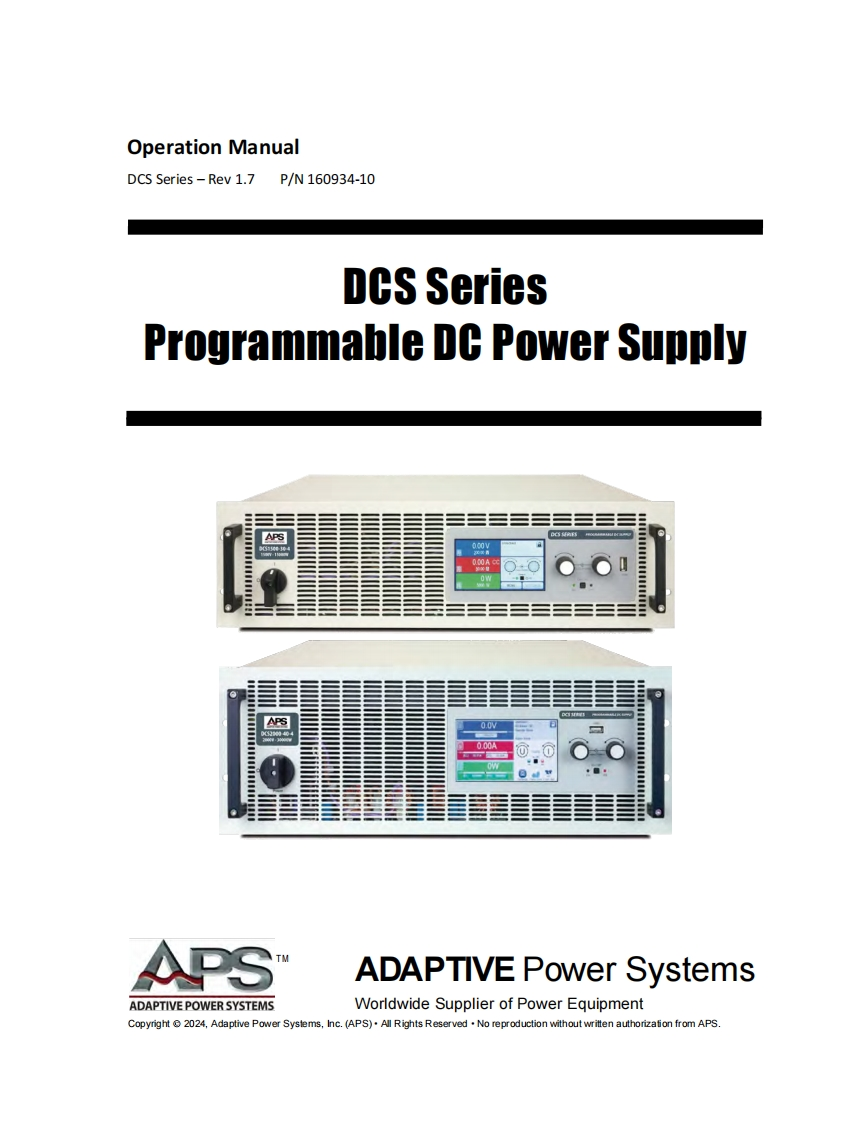 APS_DCS_Series_DC_Supply_操作说明书手册-PN_160934-10
