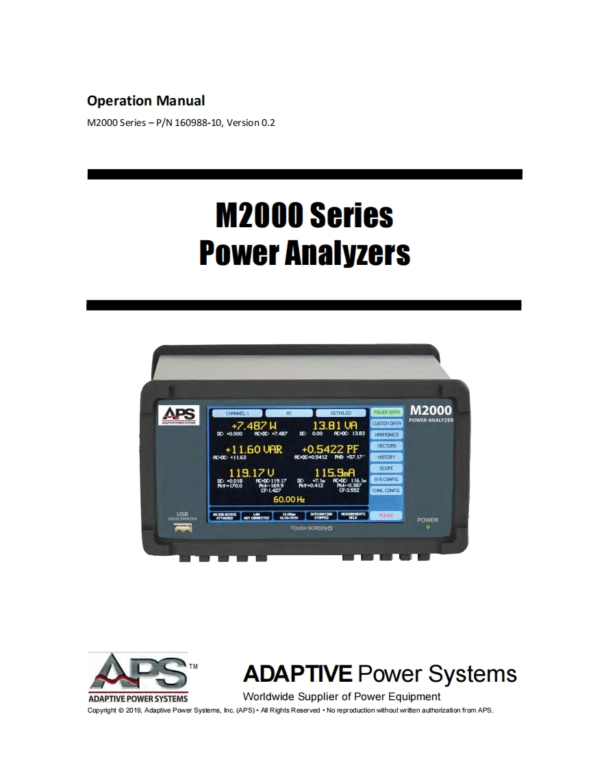APS_M2000_Power_Analyzer_Manual操作说明书手册
