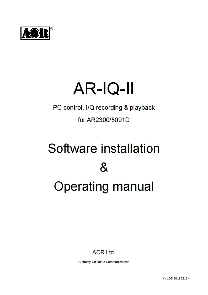 AR-IQ2_软件操作说明书手册