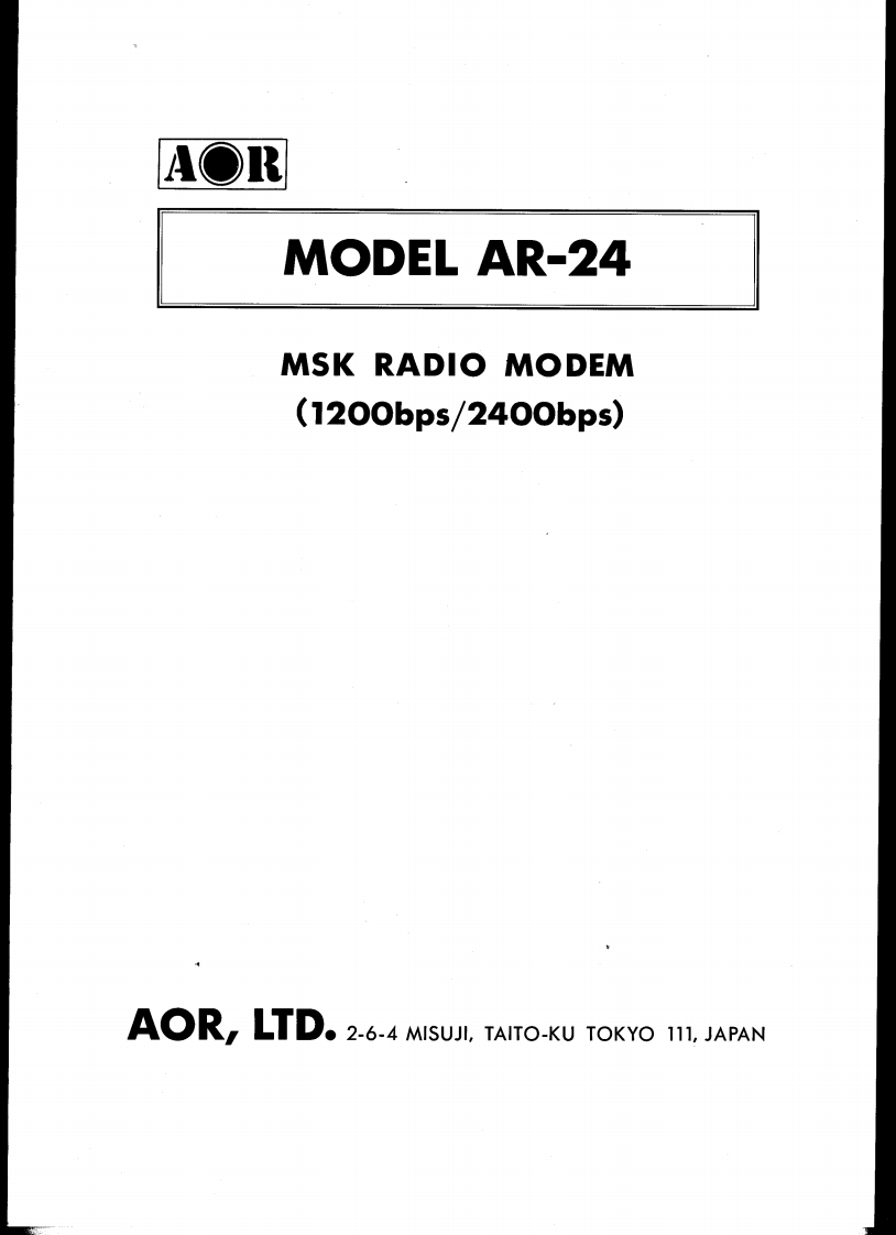 AR24_操作说明书手册