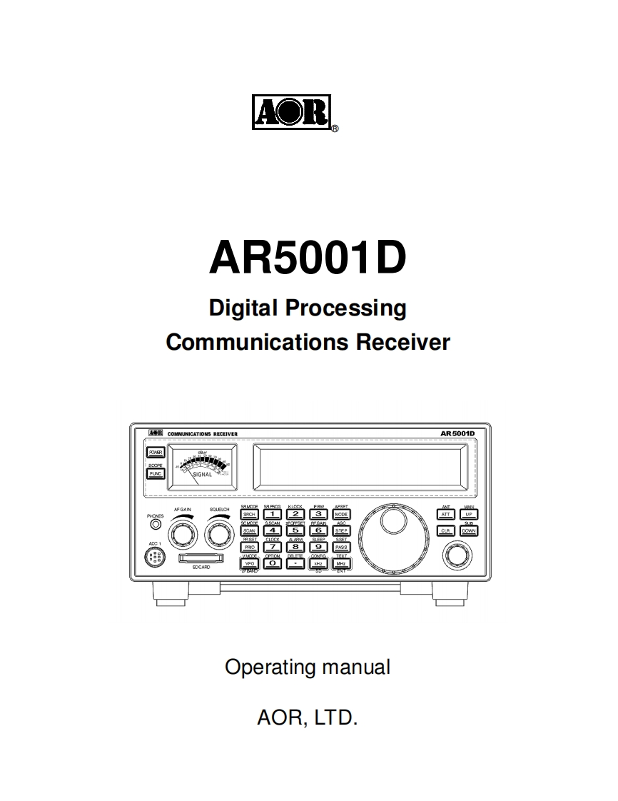 AR5001D_操作说明书手册_v5.6_Nov.1_2011