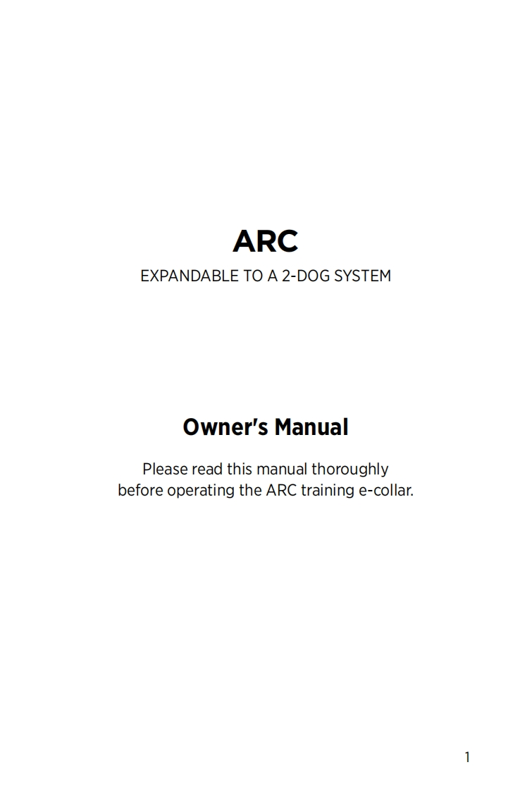 ARC-manual使用说明书手册