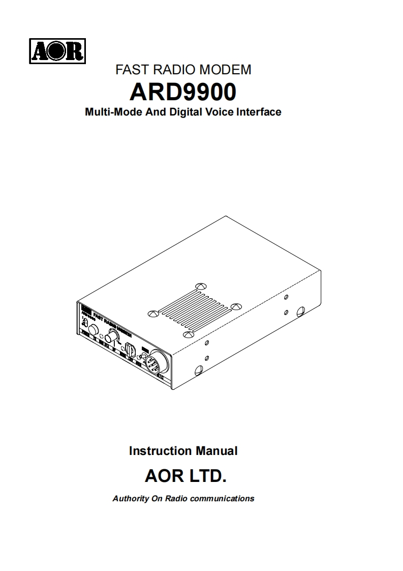 ARD9900--(Manual操作说明书手册)