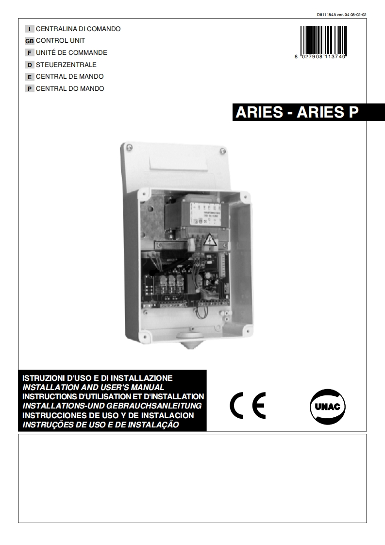 ARIES-P-操作说明书手册