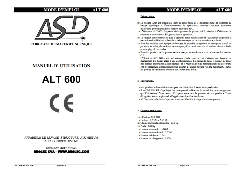 ASD_ALT600_使用说明书手册