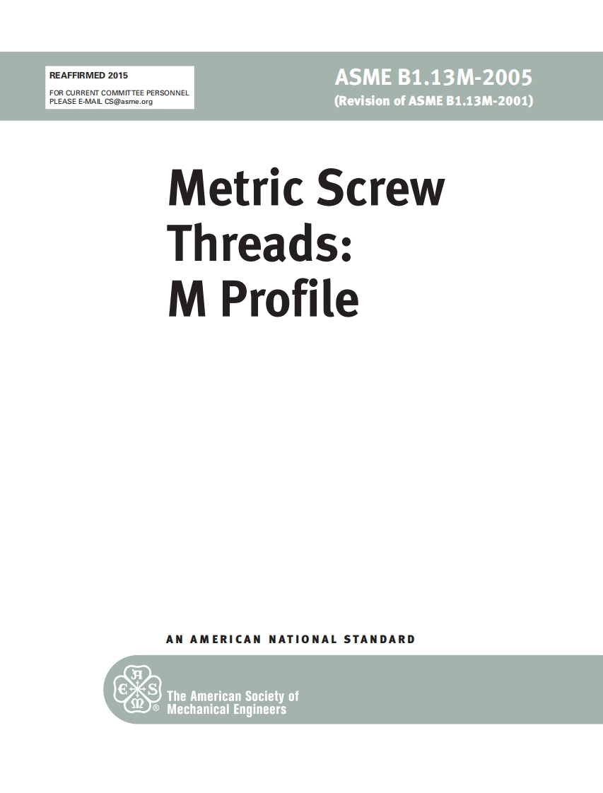 ASME-B1.13M-(2005-Reaffirmed-2015)-for-Thread-in-Metric