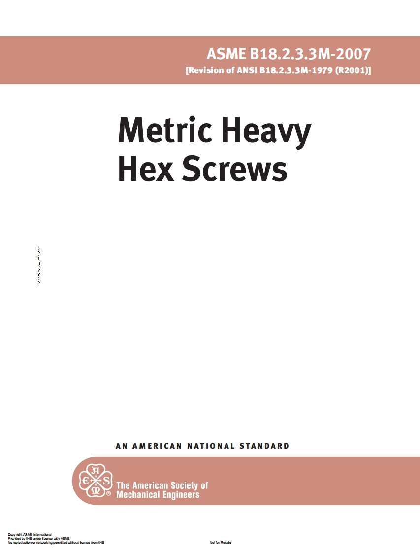 ASME-B18.2.3.3M-2007-Metric-Heavy-Hex-Screws