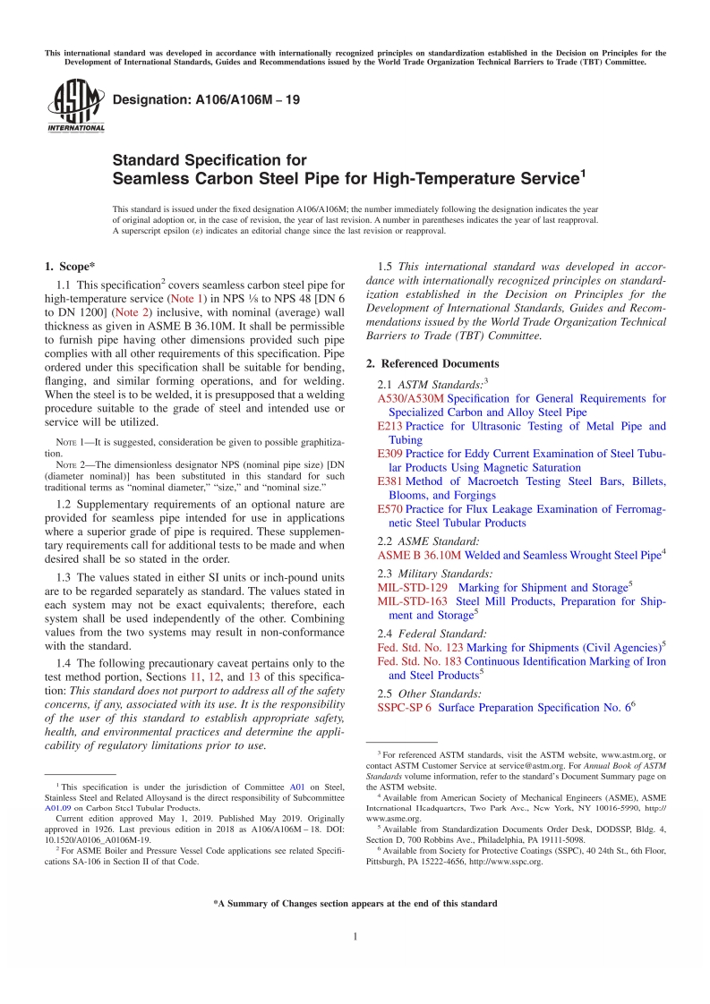 ASTM-A106-Standard-Specification-for-Seamless-Carbon-Steel-Pipe-for-High-Temperature-Service-19M标准规范新质力文库 - 聚焦新质生产力发展的数字化知识库_行业洞察 / 理论成果 / 实践指南免费下载新质力文库