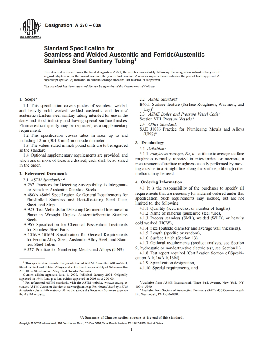 ASTM-A270新质力文库 - 聚焦新质生产力发展的数字化知识库_行业洞察 / 理论成果 / 实践指南免费下载新质力文库