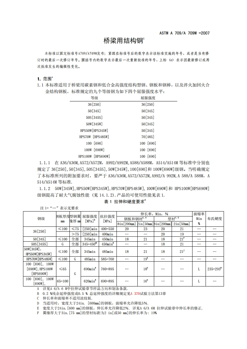 ASTM-A709-A709M参考标准规范