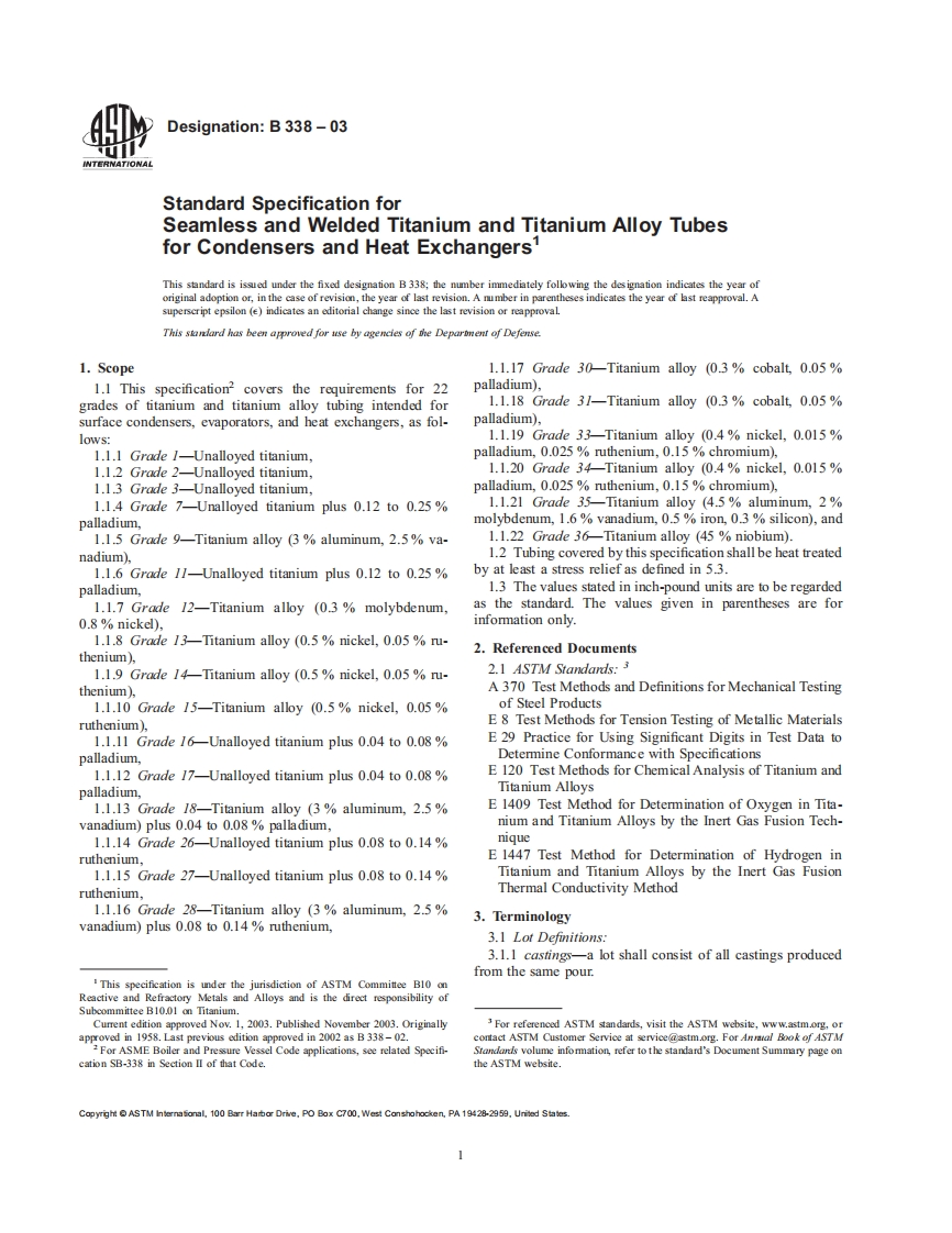 ASTM-B338