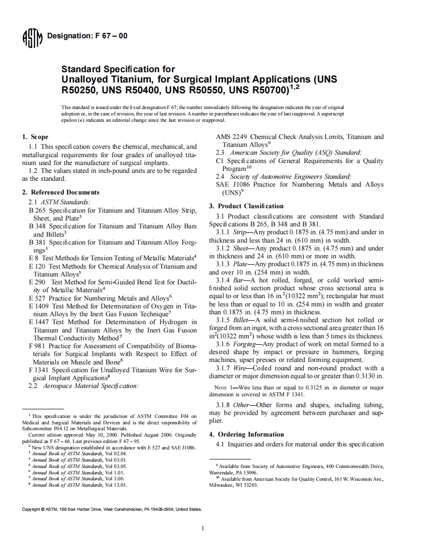 ASTM-F67