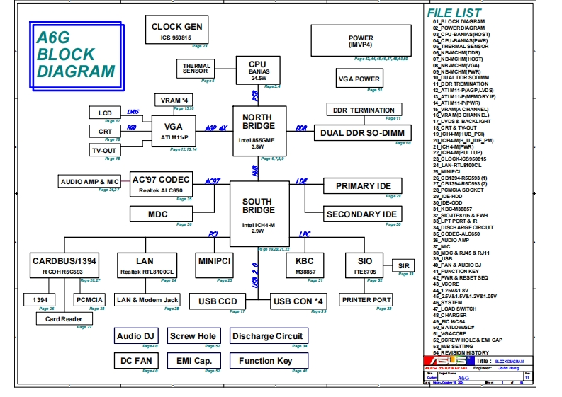 ASUS-A6G笔记本电器原理图