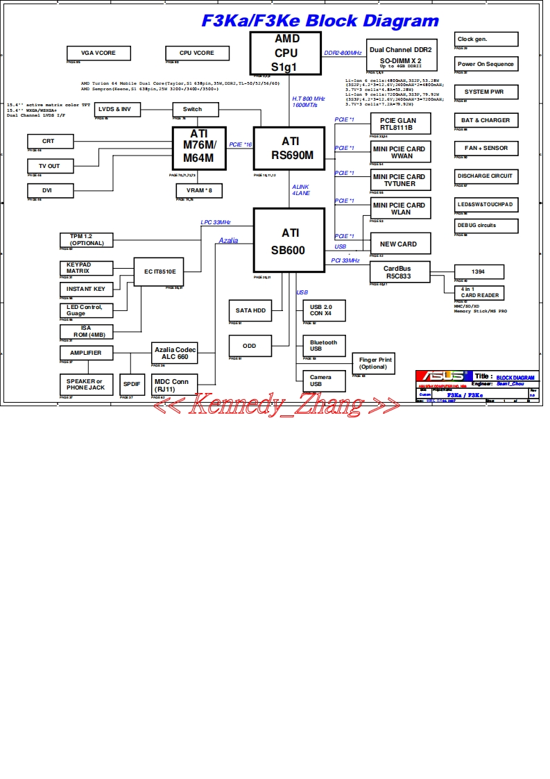 ASUS-F3Ka-F3Ke笔记本电器原理图