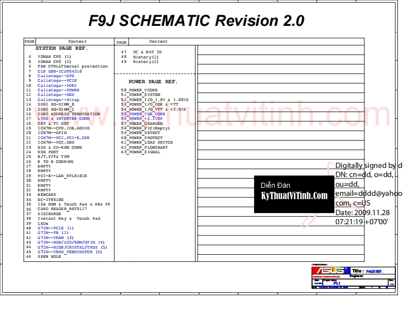 ASUS-F9J笔记本电器原理图