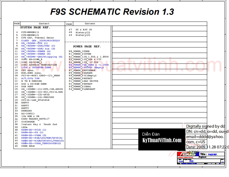 ASUS-F9S笔记本电器原理图