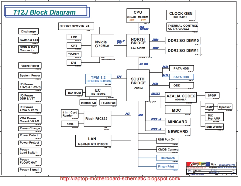 ASUS-T12J笔记本电器原理图