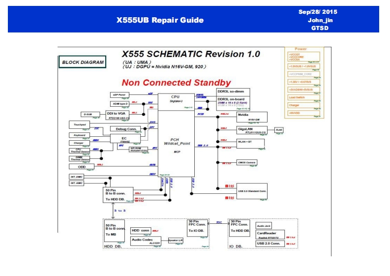 ASUS-X555UB-(X555)---Repair-Guide笔记本电器原理图