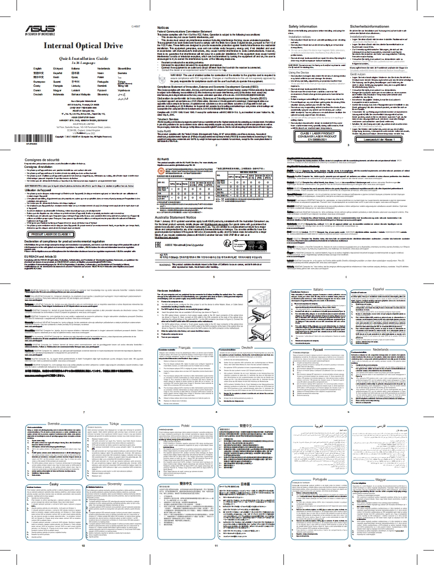 ASUSDRW-24F1STOpticalDiscDrive24XMultiDVDWriterInstallationGuide