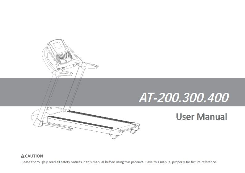 AT200AT300AT400-treadmill-用户操作说明书手册
