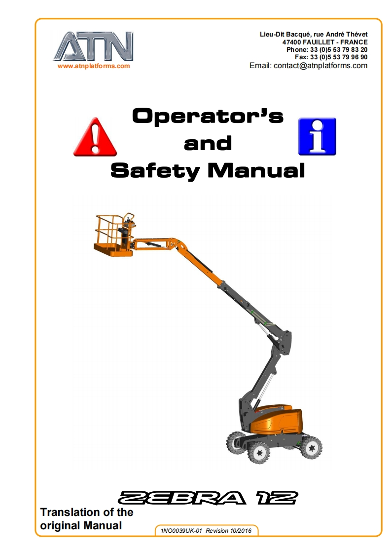 ATN-Zebra-12-Operations-Manual操作与维护保养说明书手册