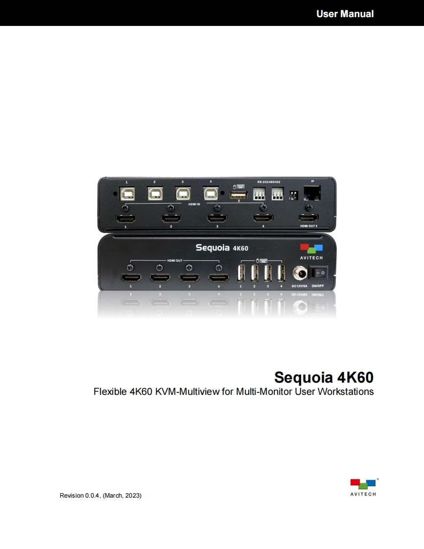 AVITECH-Sequoia-4K60-操作说明书手册-v004