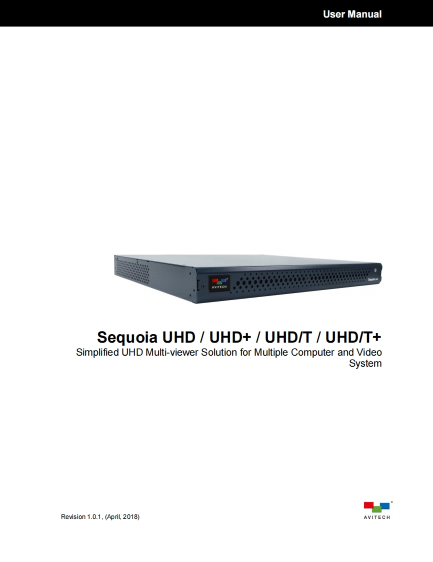 AVITECH-Sequoia-UHD-操作说明书手册-V2