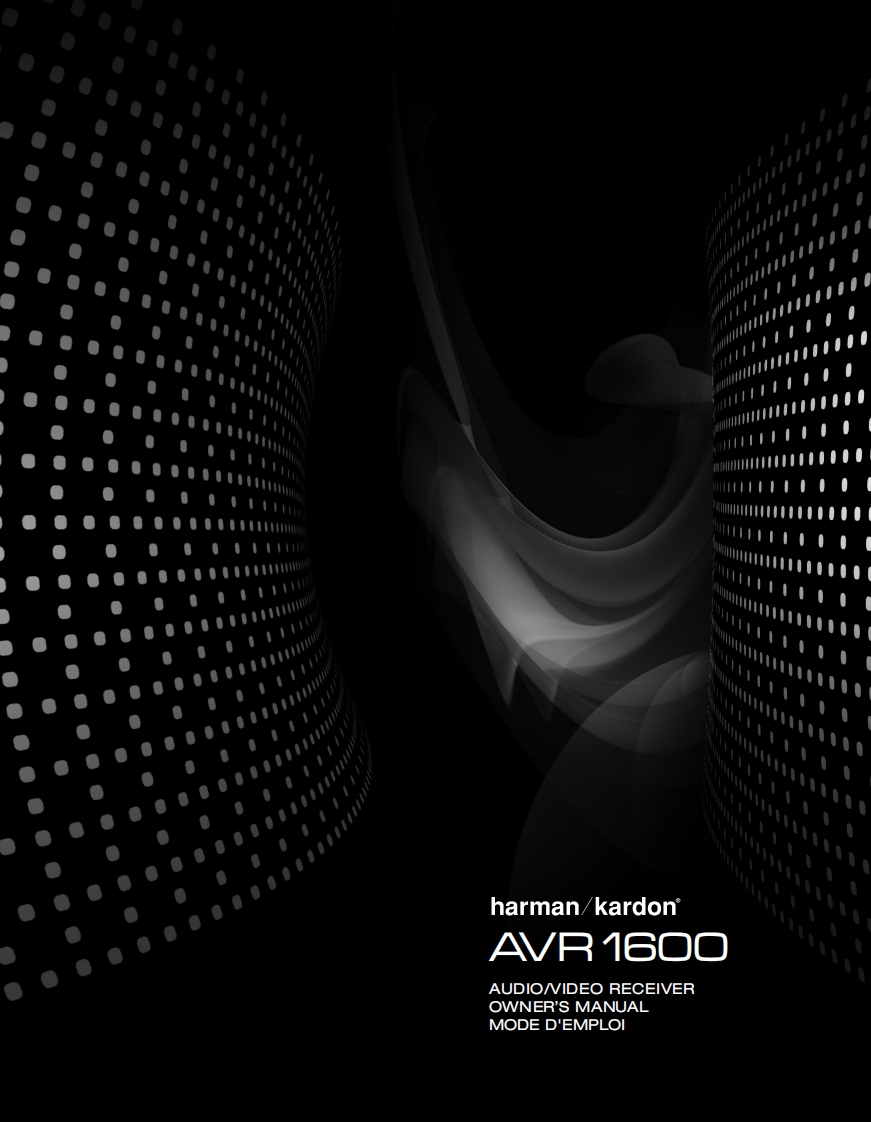 AVR1600HK使用说明书手册ml