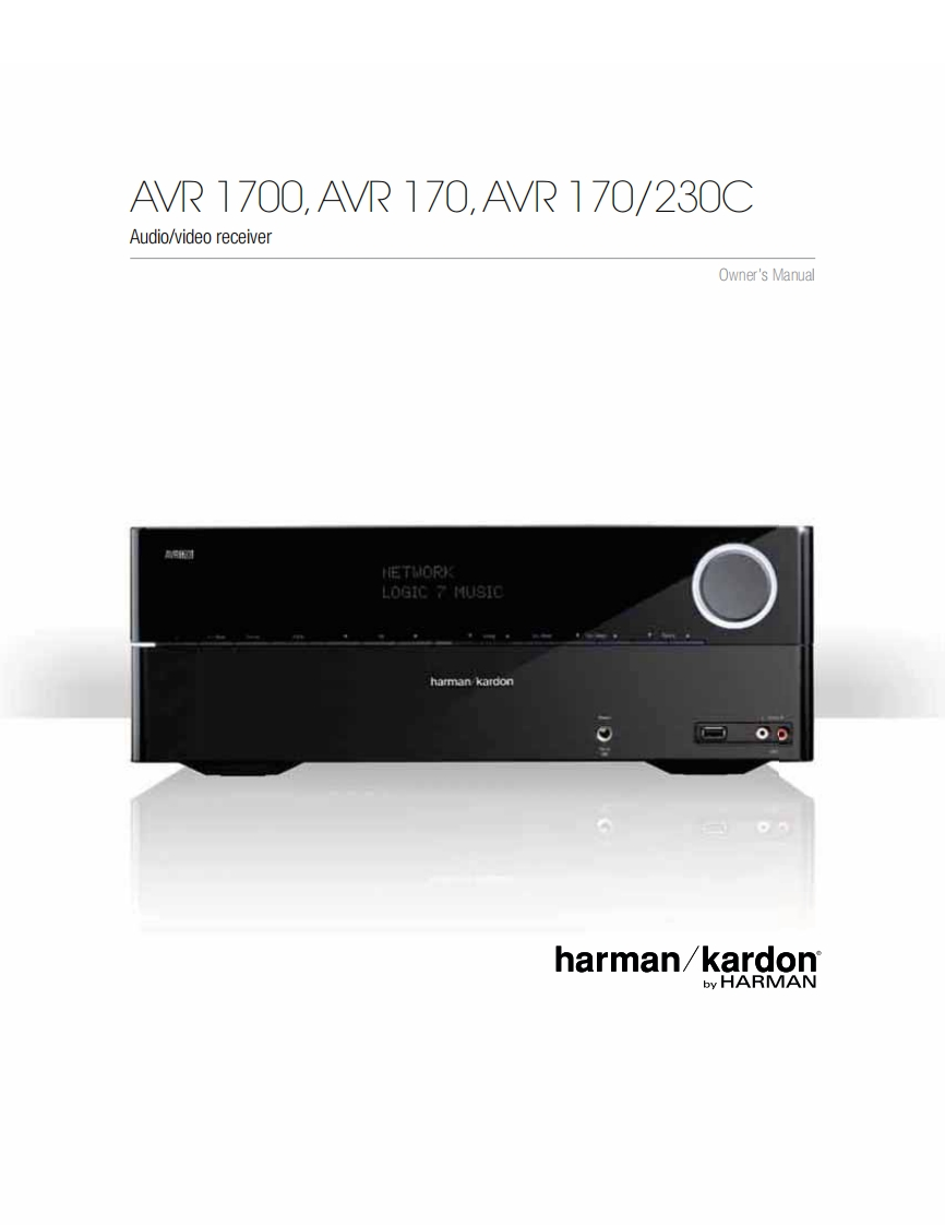 AVR170-AVR1700HK使用说明书手册