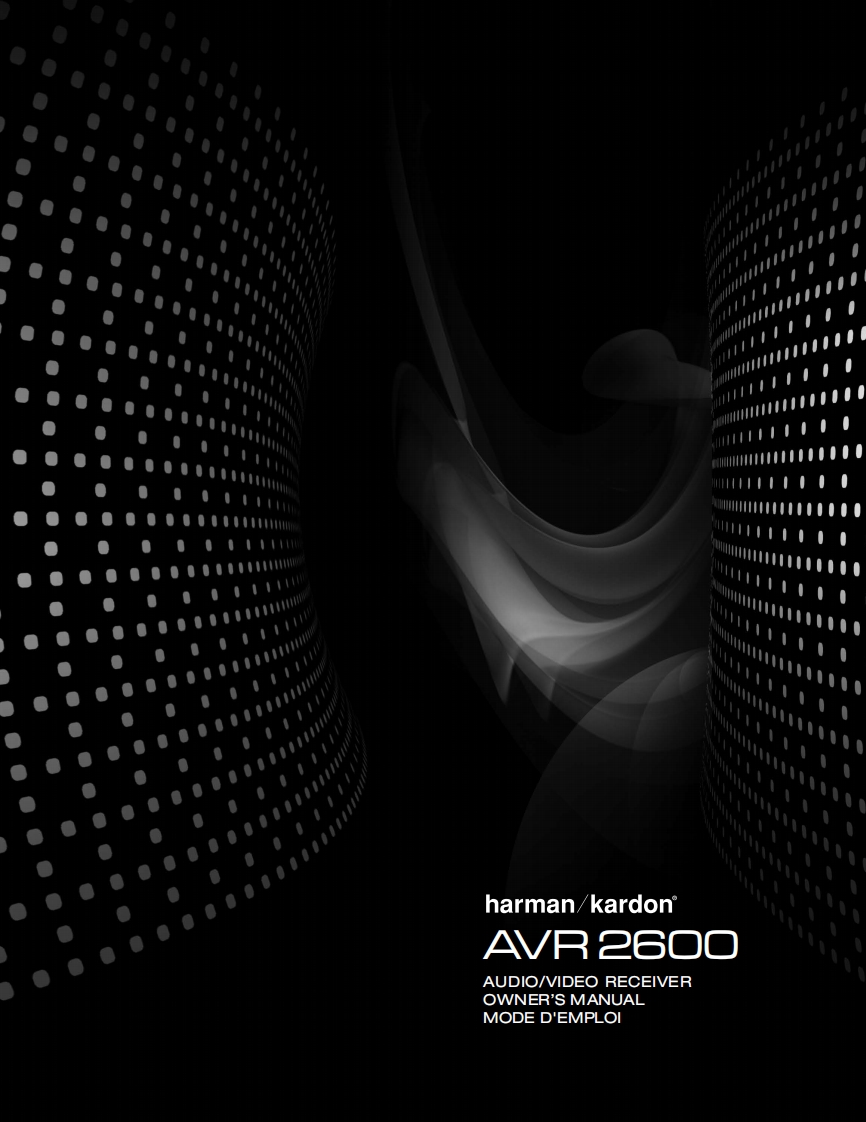 AVR2600HK使用说明书手册ml