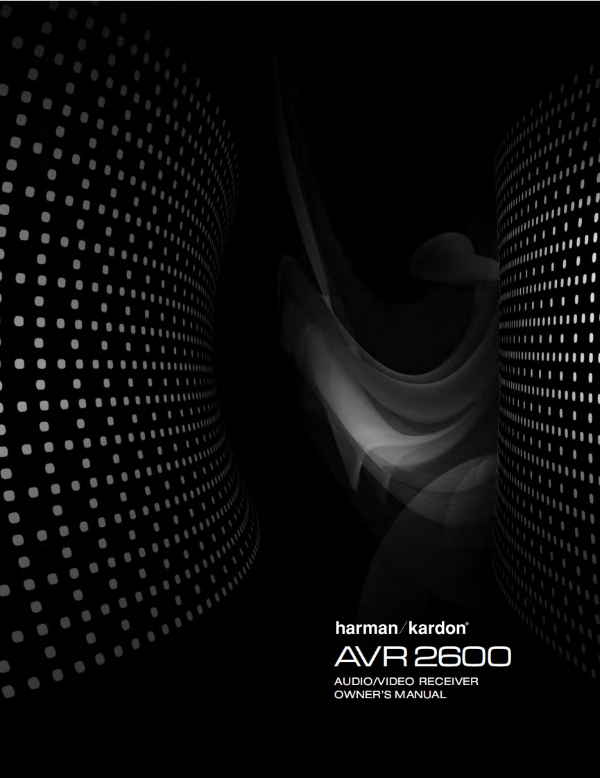 AVR2600_使用说明书手册_EN