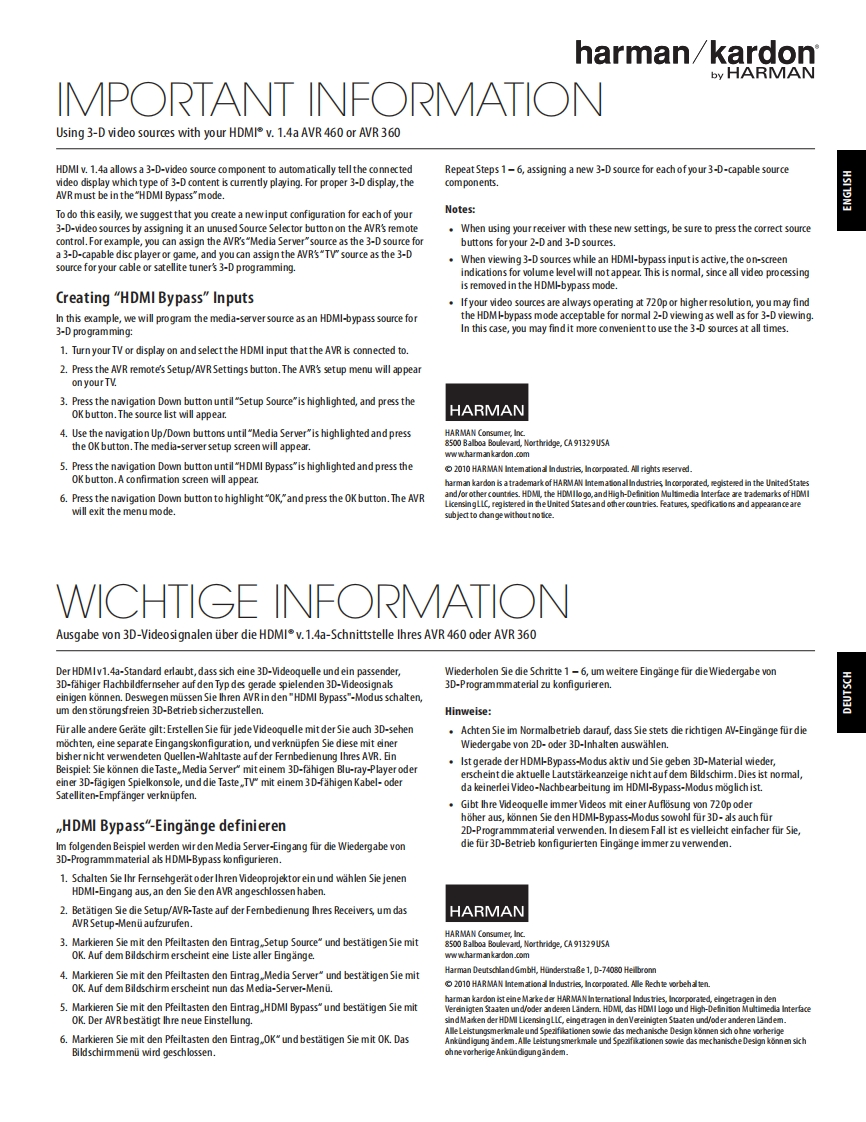 AVR360-AVR460HK使用说明书手册additionalinformationml