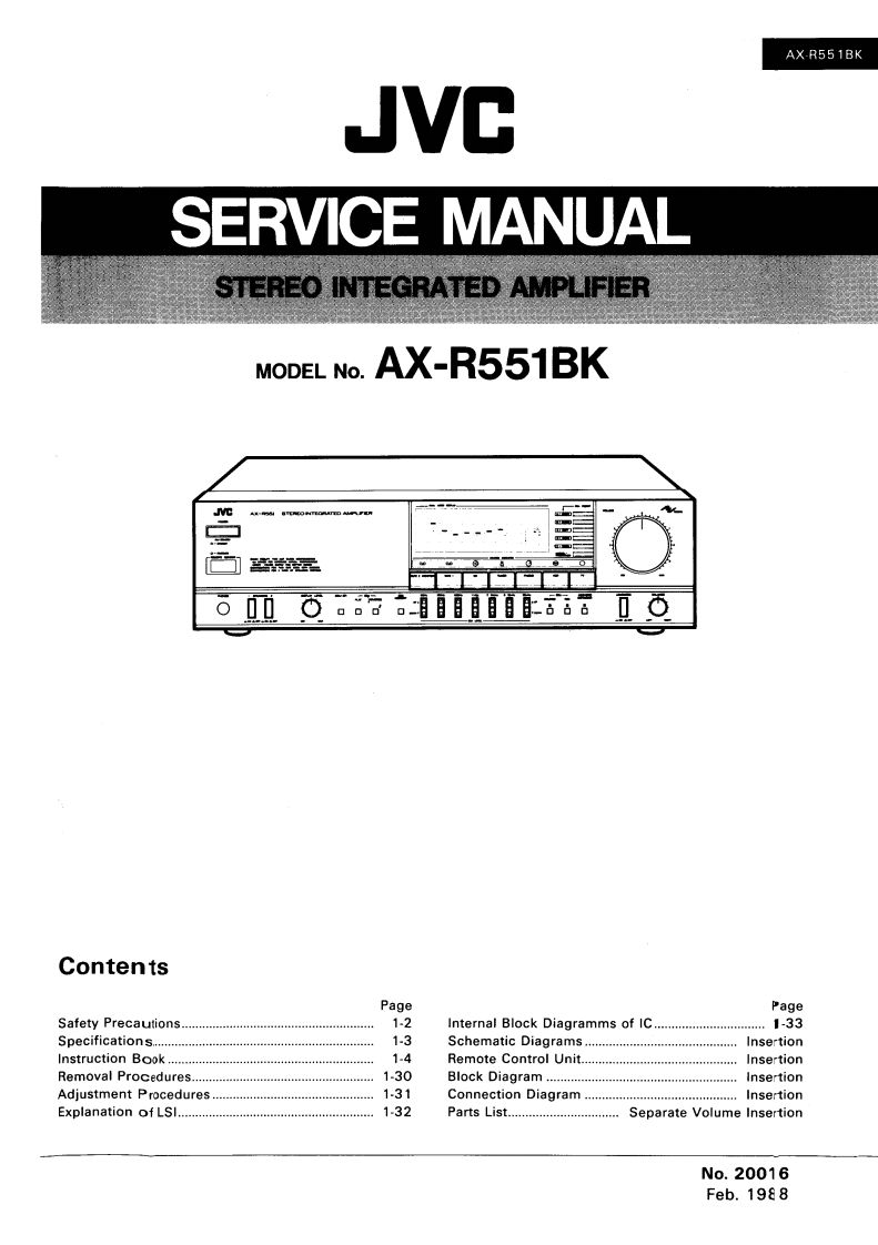 AX-R551XBK-Service-Manual维修操作说明书手册