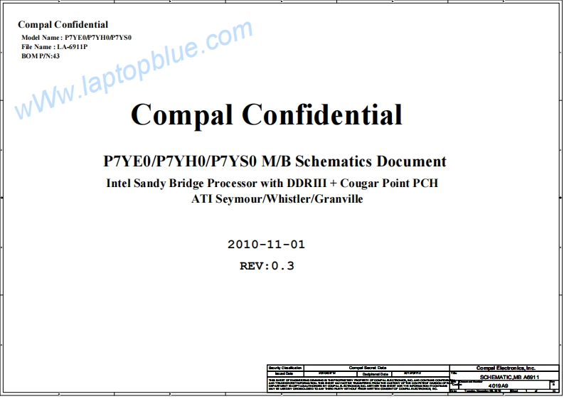 Acer-7750_7750G-Compal-LA-6911P-r0.3笔记本电器原理图