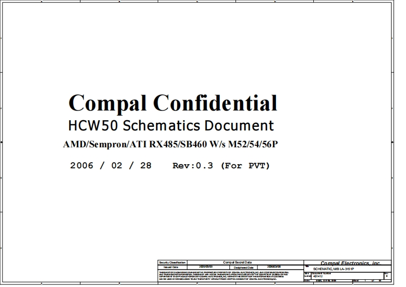 Acer-Aspire-3100-5100-(Compal-LA-3151P)-schematic笔记本电器原理图
