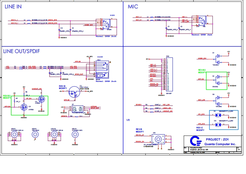 Acer-Aspire-4320-4720-4720G-4720Z---QUANTA-ZO1---AUDIO-BOARD笔记本电器原理图